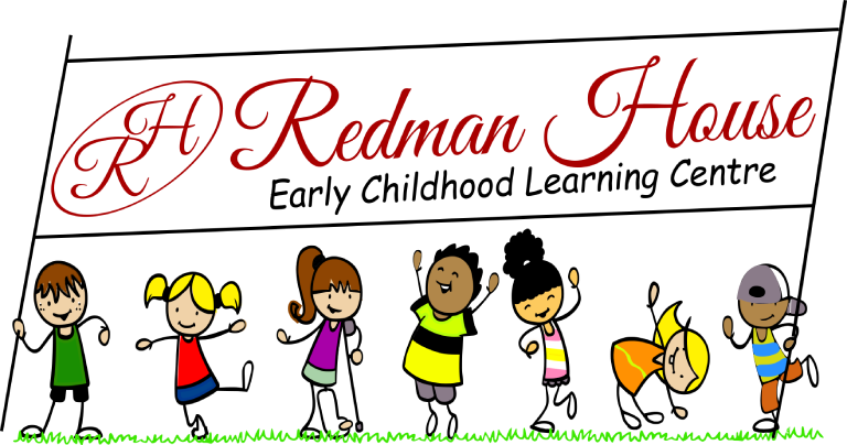 Footer logo of Redman House Early Learning Centre with children illustration, Dee Why, Sydney NSW.